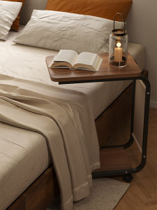 โต๊ะข้างขนาดเล็กแบบย้ายได้ โต๊ะทำงานคอมพิวเตอร์ ชั้นวางของในห้องนอน ดีไซน์เรียบง่าย โมเดิร์น สำหรับใช้ในบ้าน