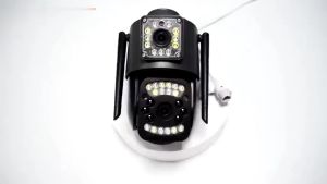 MIHOME IP Security CCTV dual lens outdoor waterproof wireless 360 cctv with audio and speaker HD 1080p IP Security Cameras wifi cctv camera for house full color night vision surveillance camera