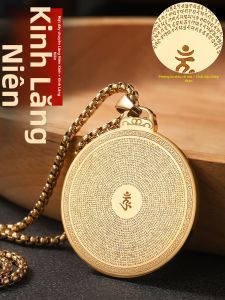 YD | Amulet Pendant with Full Text of Shurangama Mantra in Sanskrit and Chinese Titanium Steel Necklace