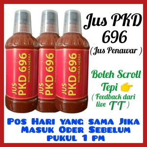 (3 botol ) Jus PKD 696 (Jus Penawar CikTom dan CikDah) . Rebusan 30 Jenis Herba Hutan .