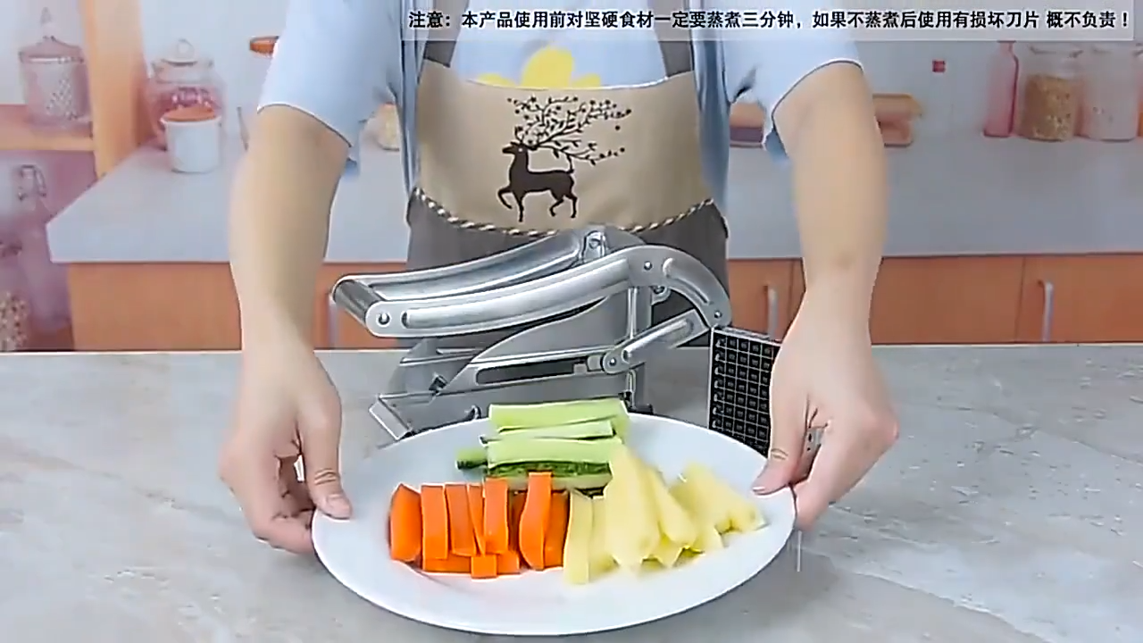 nic.e-1+Multifunctional 304 Stainless Steel Wave Pattern Potato Cutter Kitchen Tool for Slicing Vegetables And Chips Wolf Tooth Potato
