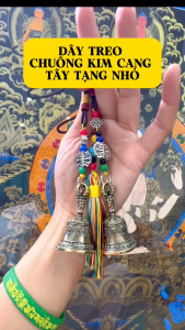 Dây Treo Ô Tô Móc Khoá Chuông Kim Cang Tua chỉ ngũ sắc Chuông Kim Cang Tây Tạng treo túi trang trí thờ cúng mật tông