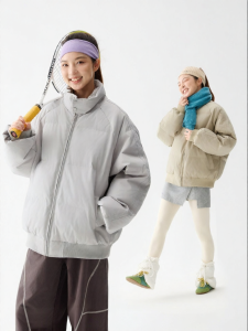 Áo Khoác Dày Kiểu Bánh Mì Có Cổ Đứng Và Tay Raglan