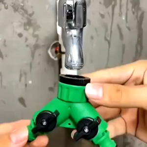 BIG MOM Konektor Kran Cabang Drat 1/2” 3/4" Tipe Y – Konektor Keran Drat Pengubung Quick Release 2 Cabang Splitter Stop Kran Air Tipe Y Drat Dalam 1/2” 3/4" Sambungan Adapter Keran Selang Quick Release