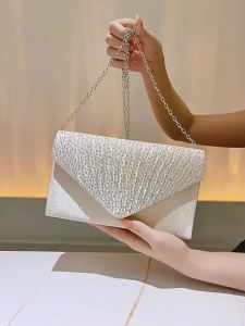 European and American style high-end womens dinner bag banquet bag satin hot diamond envelope bag handbag