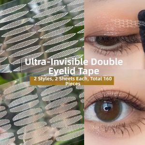Invisible Lace Double Eyelid Tape Natural Mesh Water Spraying Wide Eyelid Single Lid Seamless Double Eyelid Sticker for Beauty Tools