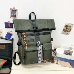 Trendy Street Style Cycling Backpack Large Capacity Multi-Functional Mens Sports Student Laptop Bag with Back Cushioning