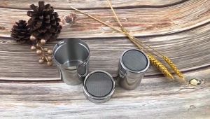 3pcs Stainless Steel Powder Shaker with Lid Flour Sprinkler Dredger Sugar Chocolate Coffee Sifter Strainer