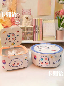 Cute Mini Desktop Trash Can Office Home Childrens Desk Bedside Snack PP Material Rectangular Shape Small Capacity Universal Use