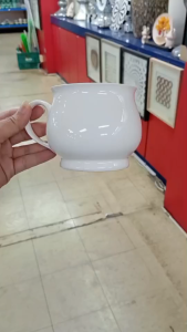 แก้วกาแฟ แก้วสวยๆ แก้วดื่มชา แก้วนม แก้วมัคเซรามิค สีขาวเงา กาแฟราคาถูก เข้าไมโครเวฟได้