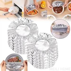 Reusable Aluminum Foil Bowl Cover Refrigerator Fresh-keeping Lids Heat Preservation Kitchen Storage Accessories Kitchen Gadgets