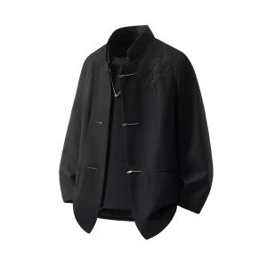 Kawadu | Embroidered Mandarin Collar High-end Jacket