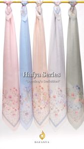 𝐃𝐀𝐅𝐀𝐍𝐘𝐀 - Hayfa Series Jilbab Motif Floral Kerudung Segi Empat Hijab Scarf bahan Voal Laser Cut