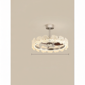 FANZHEN | Vintage Floral Decorative Silent Eye-Protecting Ceiling Fan Light