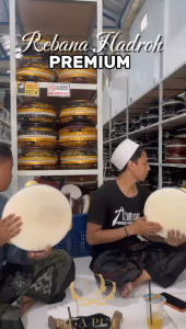 Hadroh rebana kayu nangka ukuran 30 satu set