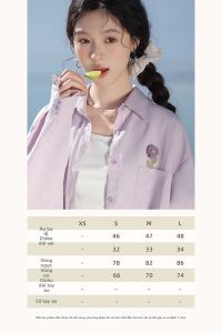 Áo Thun Nữ Tím Pháp Elegante Slim