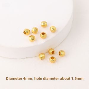 Baya Brand 24K Gold Sand Gold Laser Beads Accessories Pack Non-Fading Beads DIY Bracelet Accessories Spacer Beads Fashion Jewelry