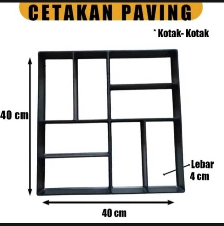 cetakan paving blok model kotak bahan besi hollow 1,5 cm x 4 cm