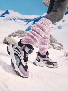 LI-NING KIDS | Water-Resistant Fur-lined Soft Sole Childrens Winter Sports Shoes