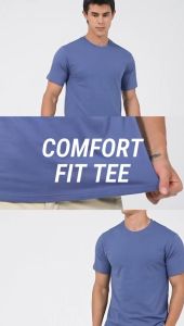 ANGUS Comfort Fit Tee (Midnight) 100% Cotton T-Shirt Crew Neck