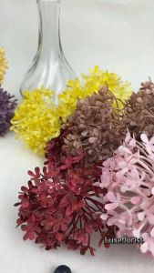 Artificial Flower Snowball Hydrangea 3 Head Bunga Palsu Plastik Buatan Dekorasi Hias Bunga Asoka Artificial