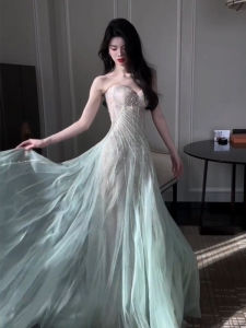 Ethereal Fish Tail Robe for Brides Morning Shoots Graduation Engagement Party