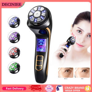 Deciniee 4 trong 1 Mini HIFU máy siêu âm RF EMS xung Thiết bị làm đẹp mặt cổ nâng săn chắc da ngừa nếp nhăn cây mát xa mặt
