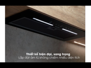 Máy hút mùi âm tủ Malloca MH600GT MH700GT kính đen điều khiển cảm ứng và cử chỉ 850m³/h