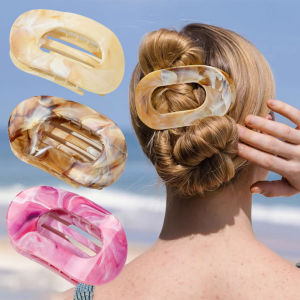 Marble Stripes Duckbill Hair Claw Clips Crab Barrettes Large Hair Clamp Women Acrylic Hairpins Styling Tools Hair Accessories
