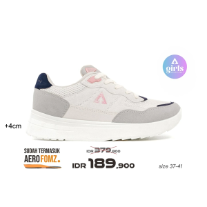 Aerostreet 37-41 Ortiz Natural Abu Muda Navy  - Sepatu Sneakers Sport