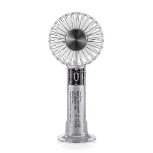 Handheld High-Speed Fan - Portable USB Rechargeable Cooling Fan with Colorful LED Light Quiet Mini Fan for Travel Outdoor and Indoor Use