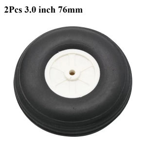 New 2Pcs PU Rubber Wheel Diameter 2.25/2.5/2.75/3.0/3.5/4/4.5/5 Inches RC Plane Model Fixed Wing Plane Tire Wheel Landing Gear