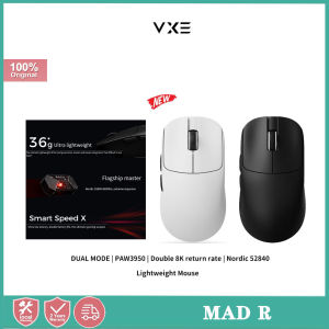 Vxe điên r lớn chuột không dây paw3950 cảm biến fps 8K độ trễ thấp 36g trọng lượng nhẹ chơi game PC Chuột văn phòng