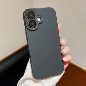 Ốp Chống Sốc Silicon Mờ Màu Trơn Cho iPhone - Ốp Lưng Mềm Có Màng Bảo Vệ Ống Kính Tương Thích Với Các Mẫu Pro Max Plus