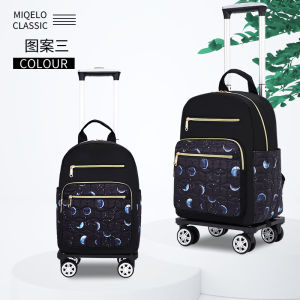 Trolley Backpack Women Suitcase Lightweight Boarding Business Trip Backpack Mute Universal Wheel Detachable Small  Luggage Bag