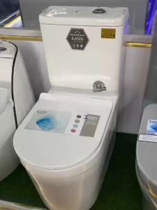 L.Hê Freeship Bồn cầu liền khối thế hệ mới sang trọng men tuyết nano kháng khuẩn phủ ceramic cao cấp Xả xoáy kết hợp đẩy cực mạnh - Bảo hành 15 năm