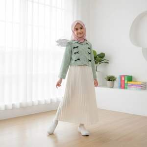 KEMEJA CROPTOP ANAK MOTOF SALUR ANAK PEREMPUAN 5-12 TAHUN FASHION ANAK VIRAL KEKINIAN