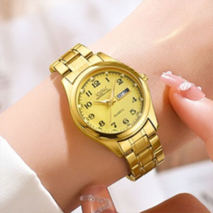 OPK Watch For Women Waterproof Original Quartz Korean Womens Casual Watches Stainless Luminous Date Gold Ladies Wristwatch 8110