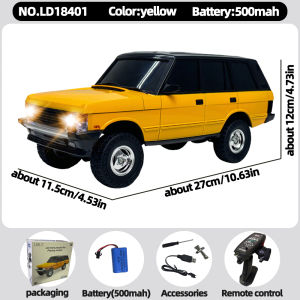 LDRC 18401 Upgraded LD18401PRO 1:18 RC Sensored Brushless Integrated Motor Professional Off-Road Remote Control Car Model Toy