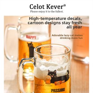 Handheld Thick Glass Tumbler Durable Large Capacity