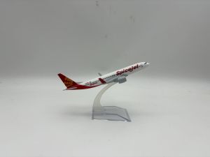 B737 SpiceJet Airlines Model Planel 1/400 Scale Aircraft 16CM Diecast Metal Miniatures Airplane Collected Gift By Aviation