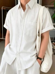 JIARONG | Áo Sơ Mi Lanh Thoáng Khí Phong Cách Retro Đơn Giản