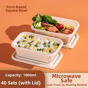 Yunlei | Heat Resistant Disposable Meal Box Round or Square with Lid