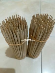 Tusuk sate 35 cm 4 mm isi 100pcs runcing & tumpul/tusuk kentang/serbaguna