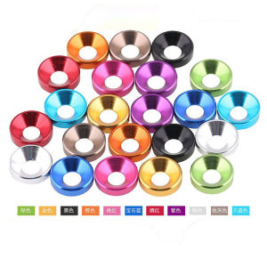 Multi-Color Aluminum Alloy Gasket High Quality Countersunk Head Flat-Head Screw Gasket Wear-Resistant Washer...