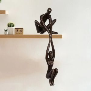 Man Holds Up Woman Statue Art Statue Lover Sculpture Ornaments Home Dance Couple Sculpture Art Creative Desktop Decoration Art