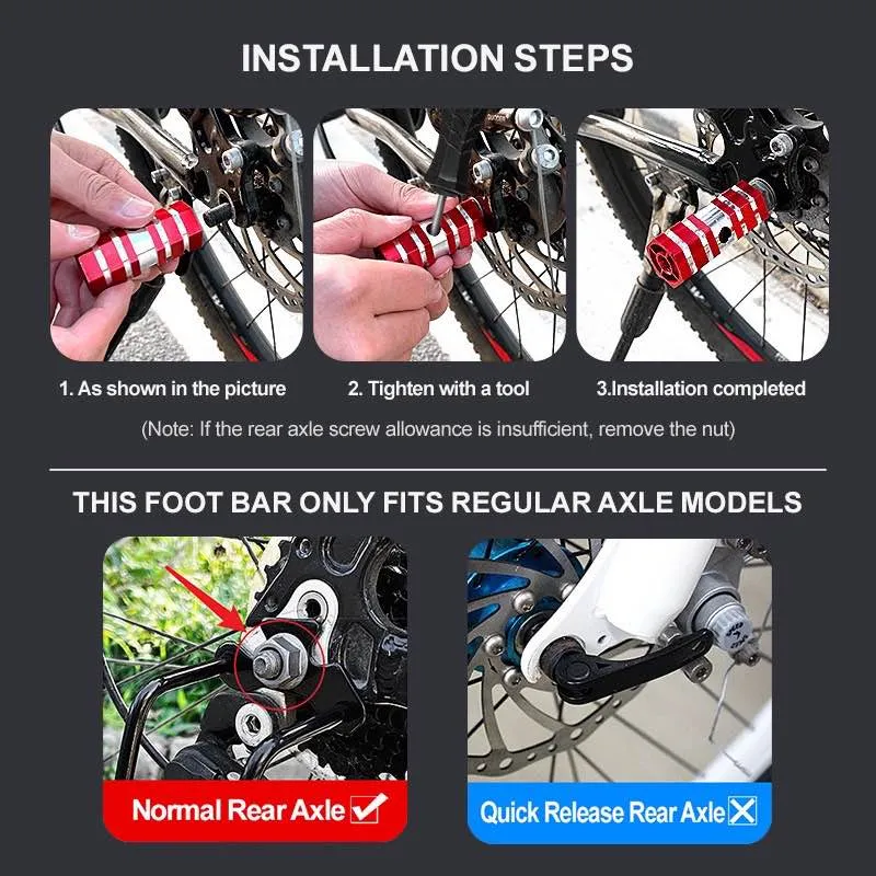 2pcs BMX Mountain MTB Bike Bicycle Alloy Axle Pedals Foot Stunt