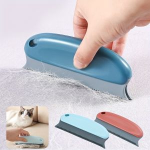 1Pc multi-functional dog hair brush soft TPR bottom hair removal smooth brush suitable for sofas carpets car seats and beddi
