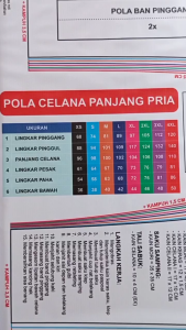 POLA JIPLAK CELANA PANJANG PRIA DEWASA