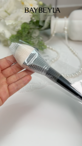 BAYBEYLA Extra-Large Angled Contour Brush with White Goat Hair Makeup Brush Contour Brush
